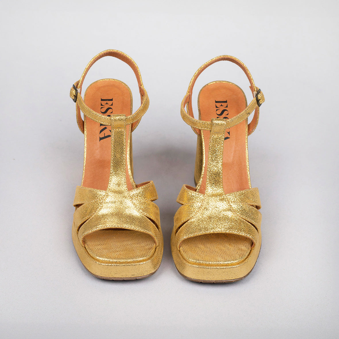 Gaia Gold High Sandal by Esska