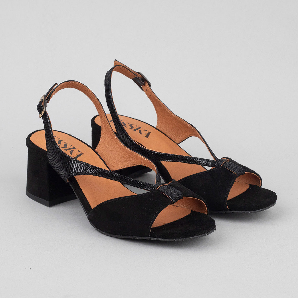 Gemma Black Low Sandal by Esska