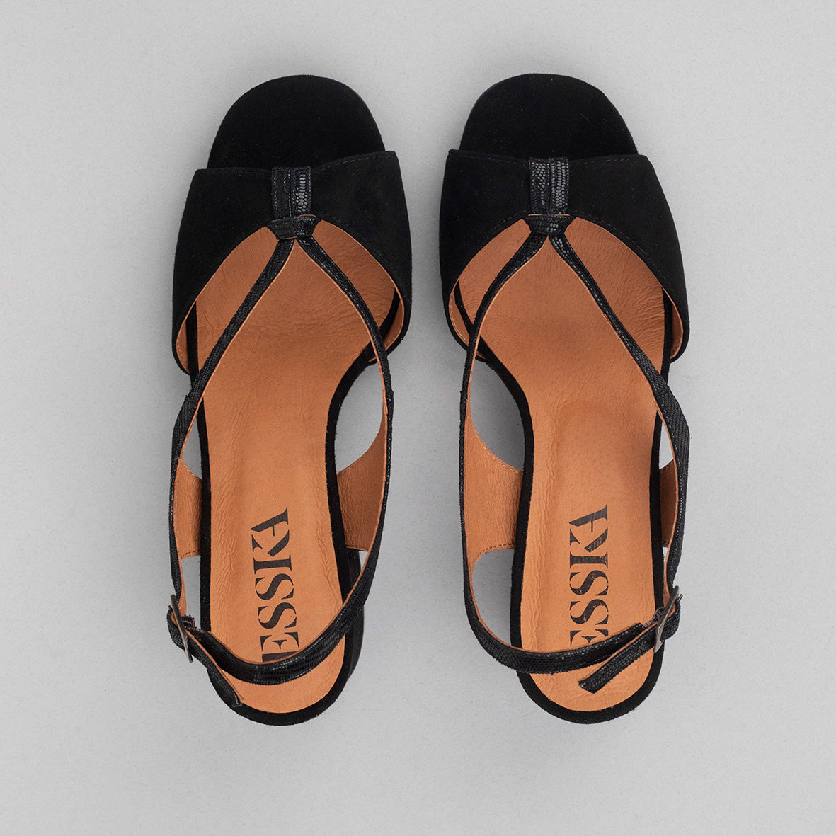 Gemma Black Low Sandal by Esska