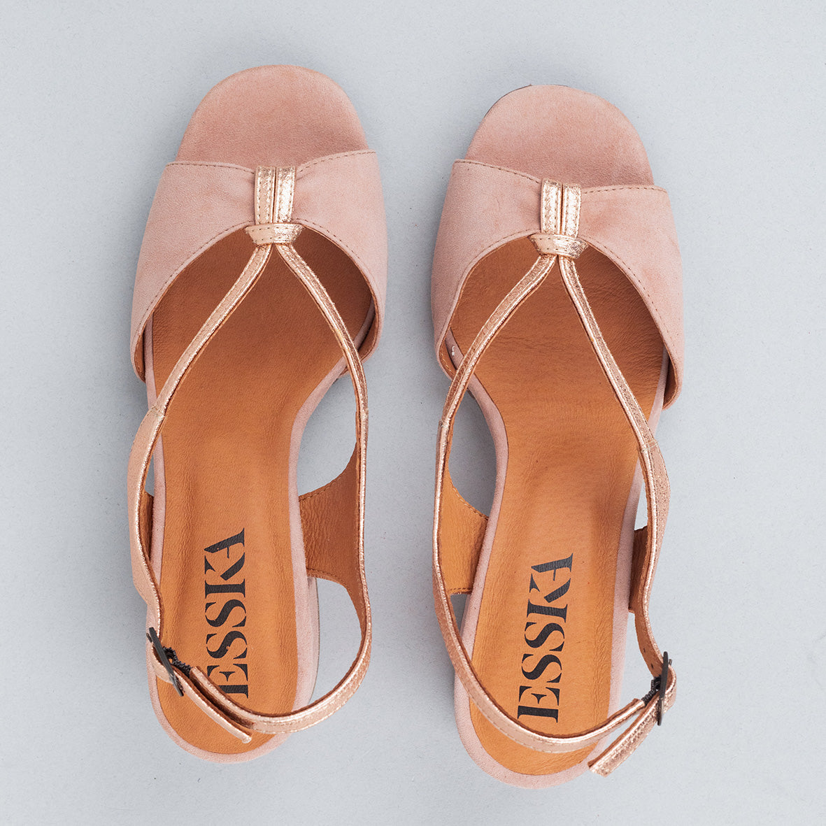 Gemma Light Dusty Pink Low Sandal by Esska