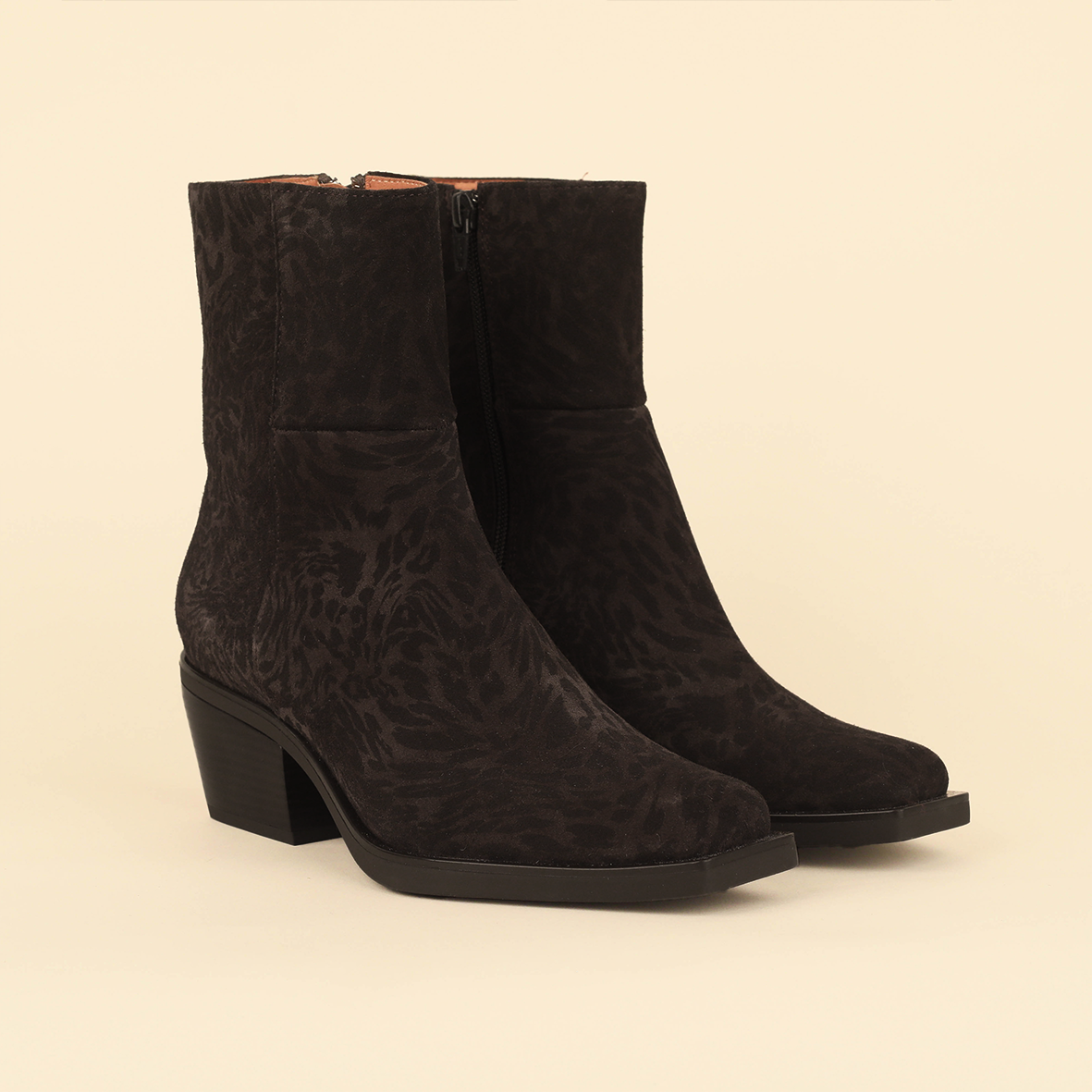 Ghalia Dark Brown Leopard Low Boot by Esska