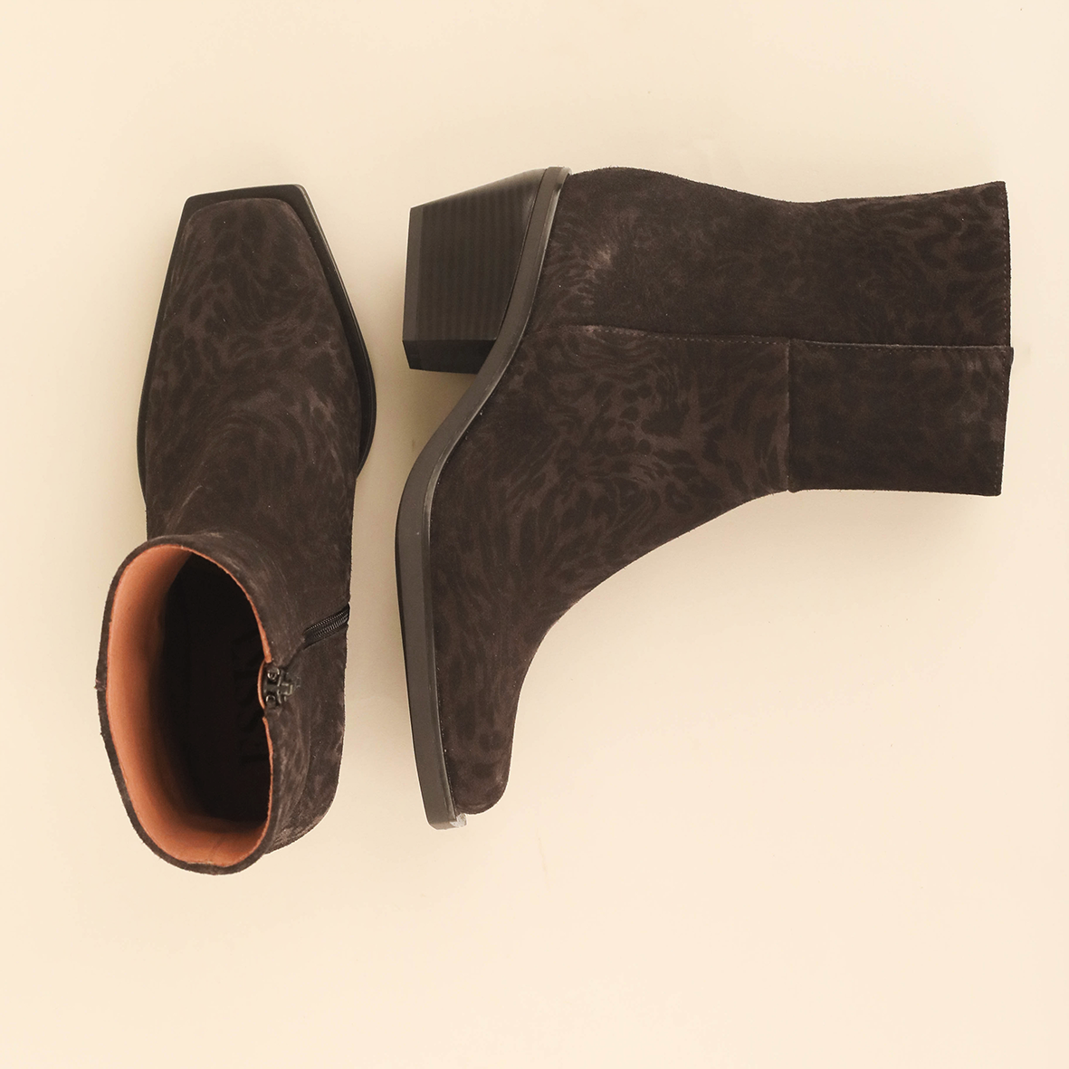 Ghalia Dark Brown Leopard Low Boot by Esska