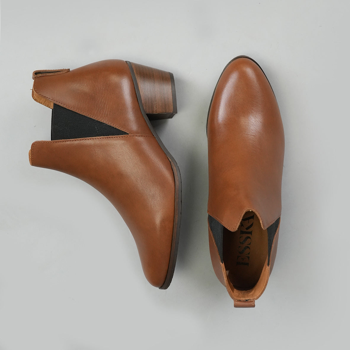 Ginny Cognac Low Boot by Esska