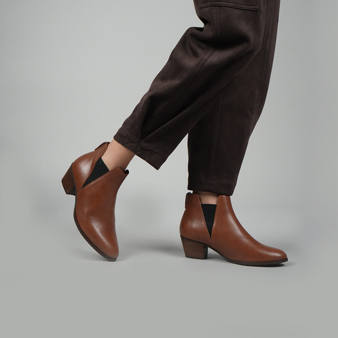Ginny Cognac Low Boot by Esska