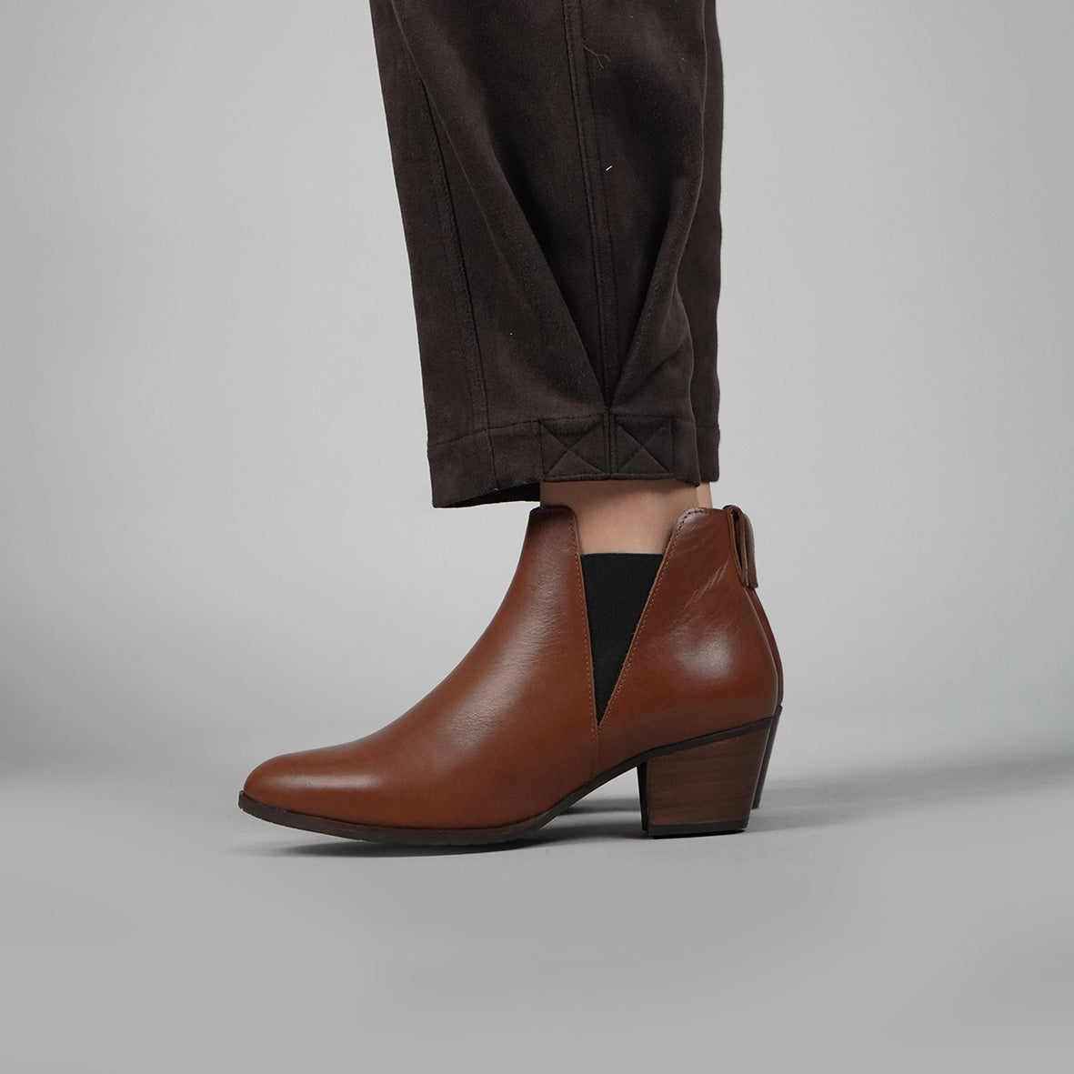 Ginny Cognac Low Boot by Esska