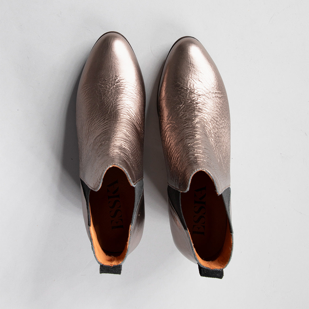 Ginny Taupe Metallic Low Boot by Esska