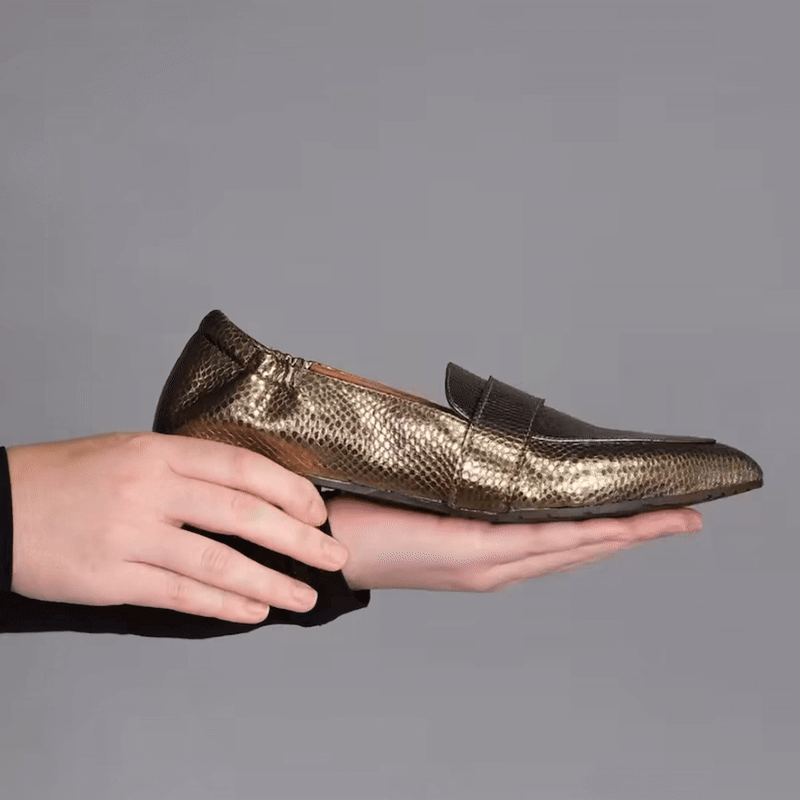 Hannah Smoke Flat Shoe by Esska