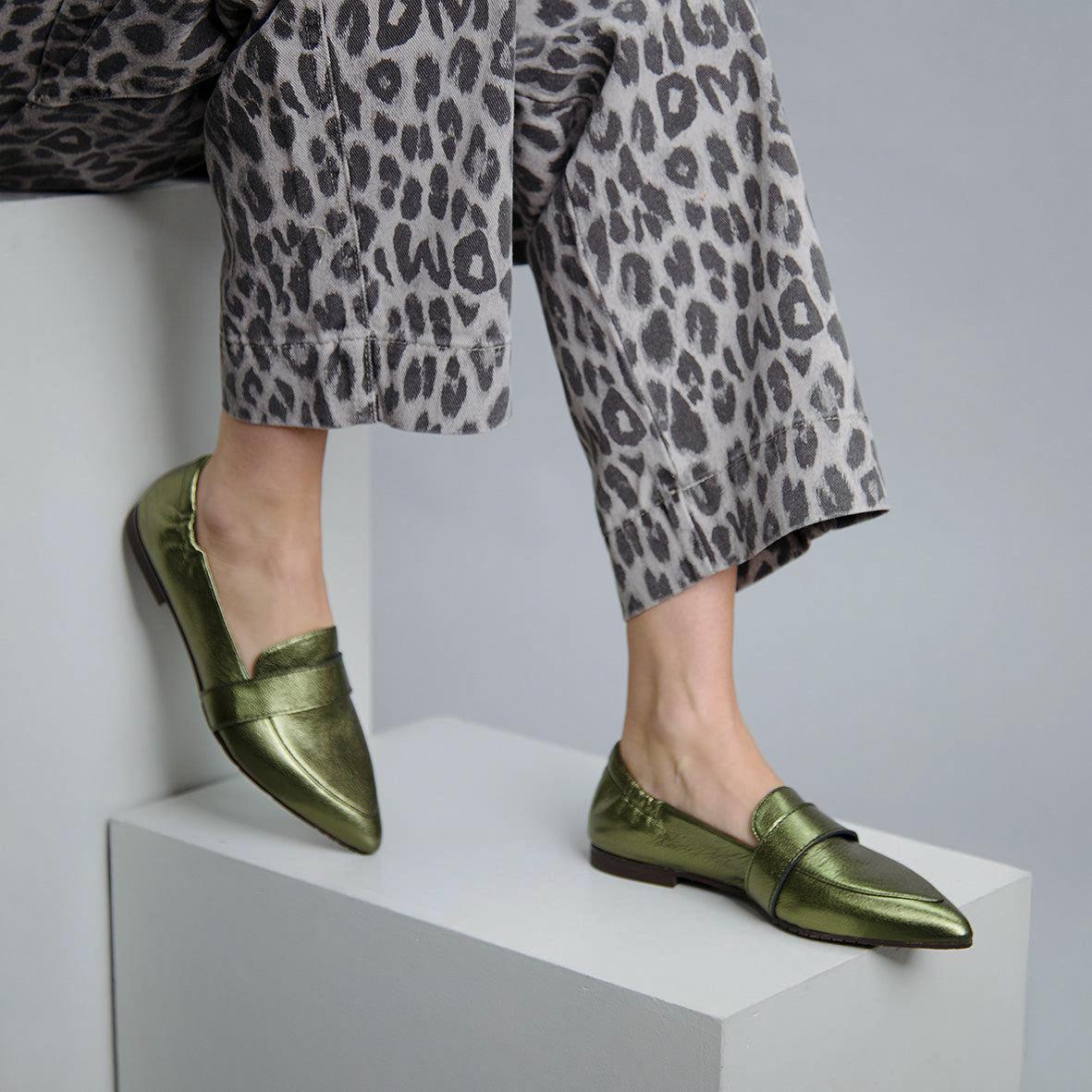 Hannah Metallic Green