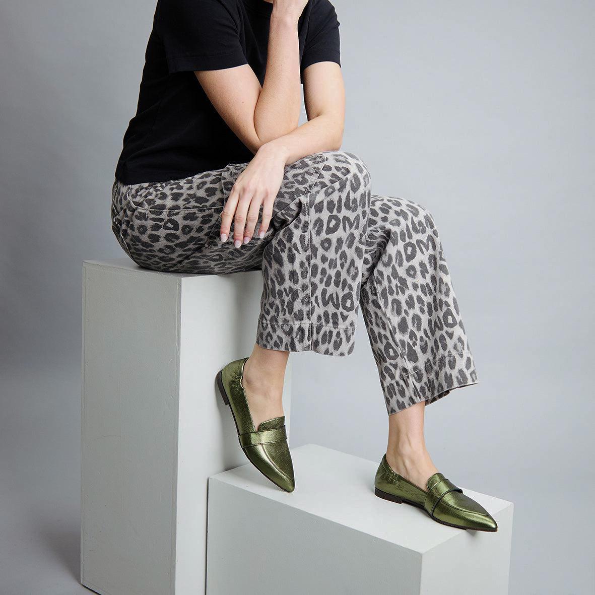 Hannah Metallic Green