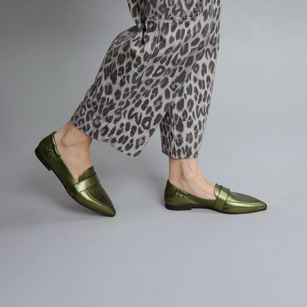 Hannah Metallic Green