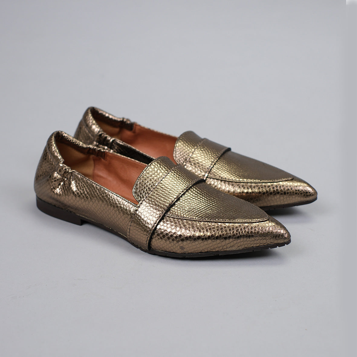 Hannah Smoke Flat Shoe by Esska