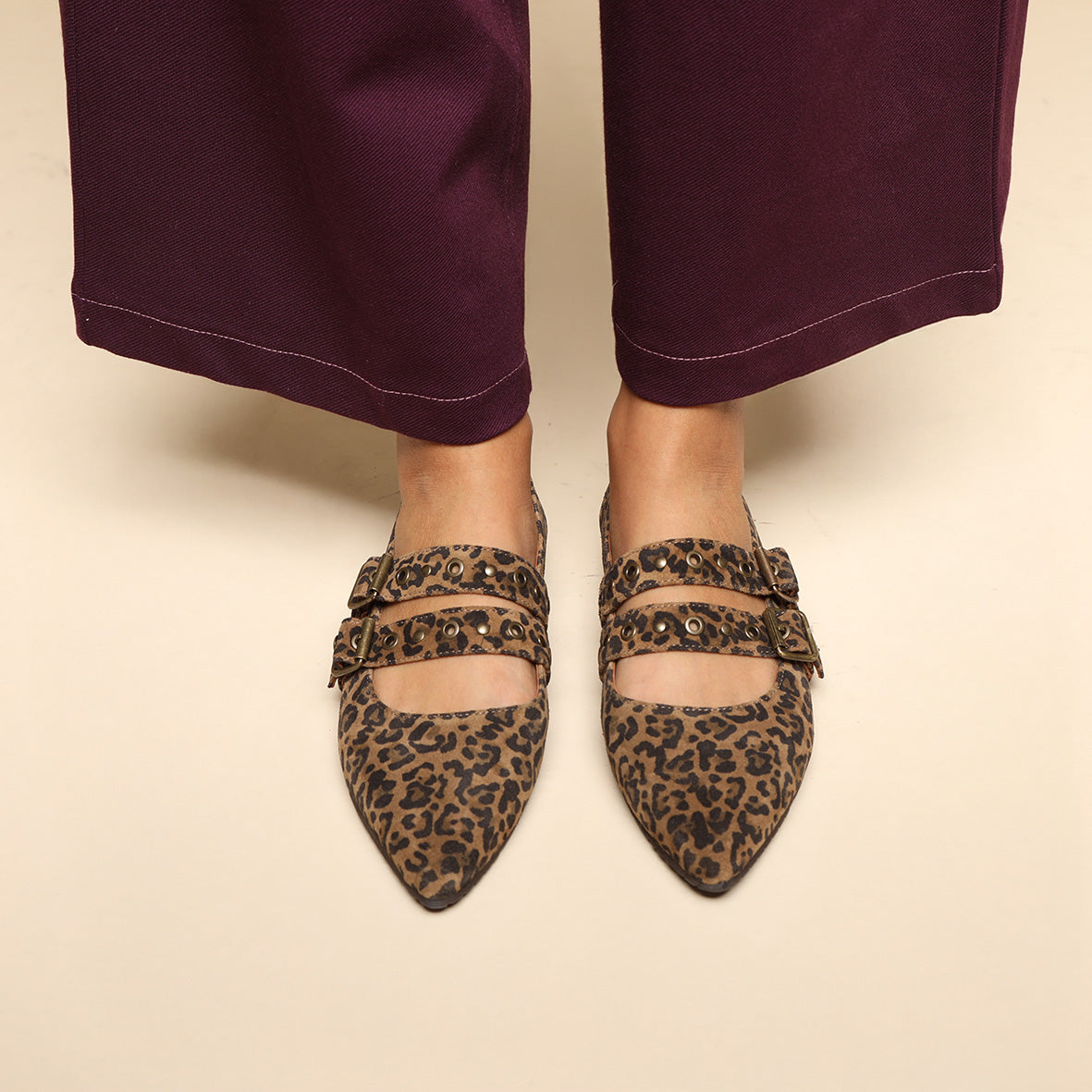 Harper Leopard Flat Shoe by Esska Shoes Ltd