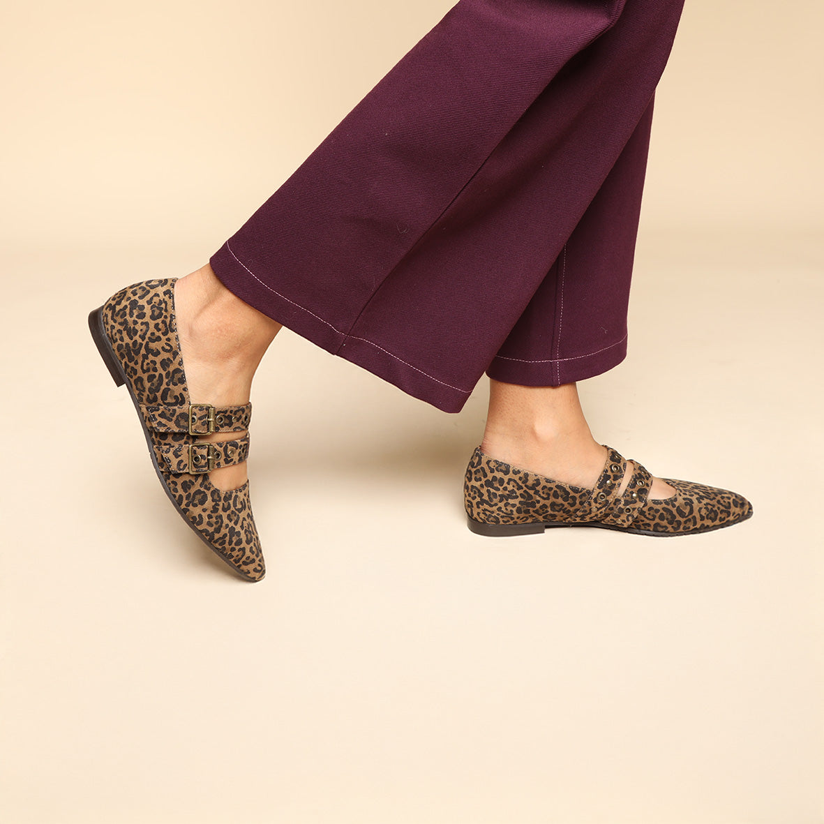 Harper Leopard Flat Shoe by Esska Shoes Ltd