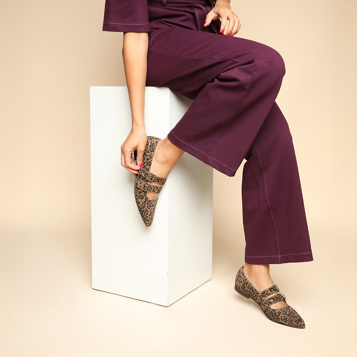 Harper Leopard Flat Shoe by Esska Shoes Ltd