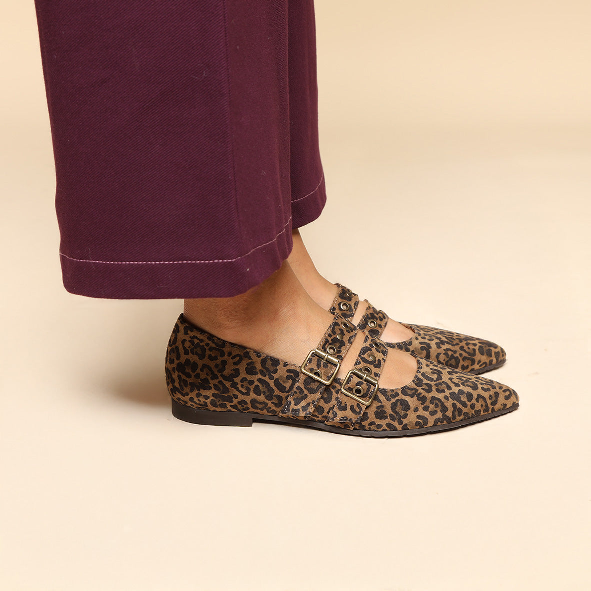 Harper Leopard Flat Shoe by Esska Shoes Ltd