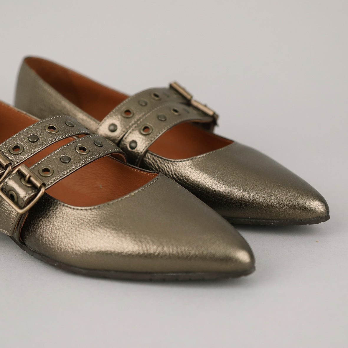 Harper Metallic Graphito Flat Shoe by Esska Shoes Ltd