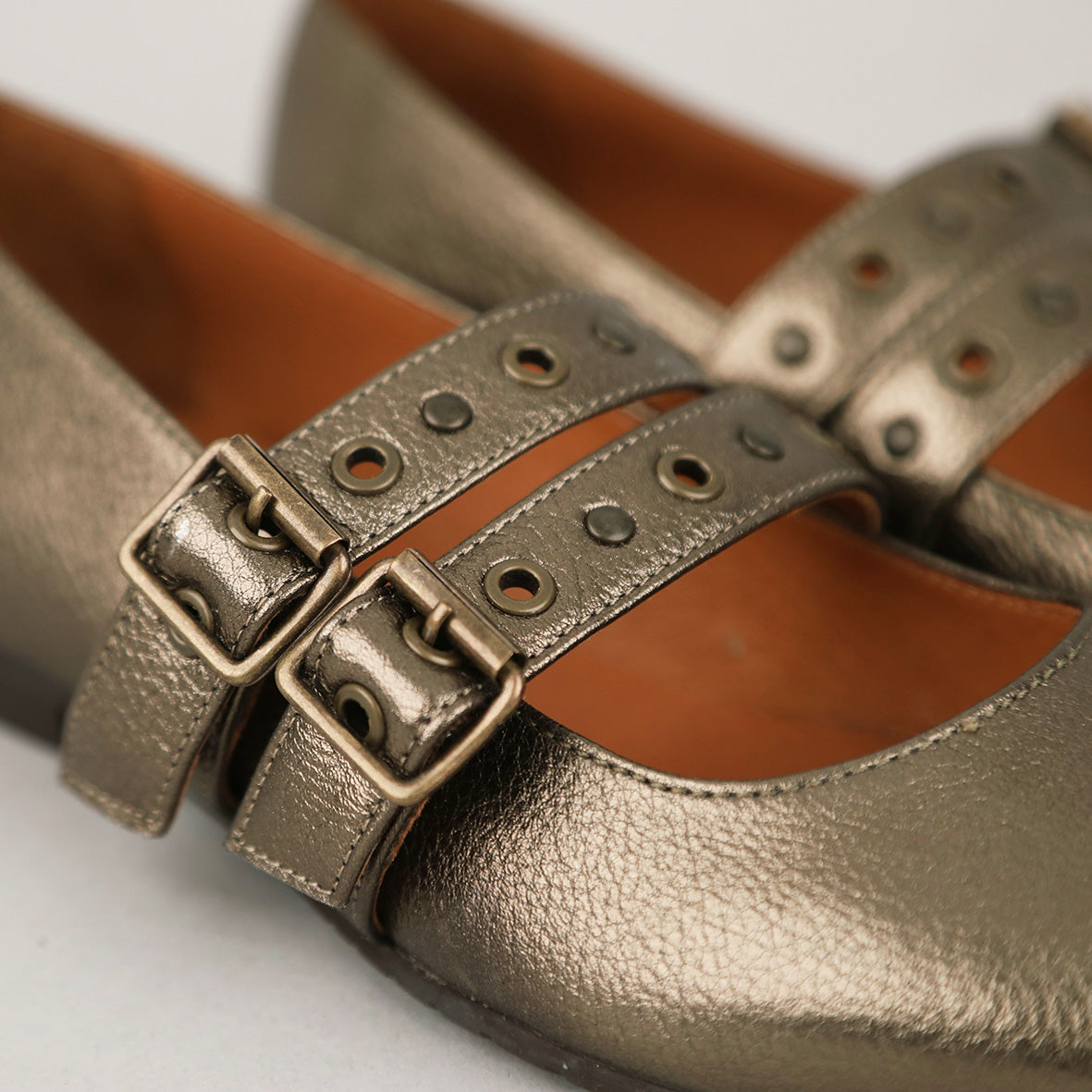 Harper Metallic Graphito Flat Shoe by Esska Shoes Ltd