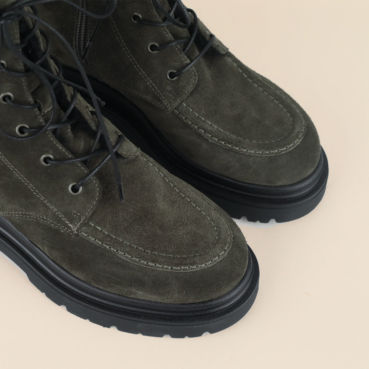 Hayes Khaki Flat Boot by Esska