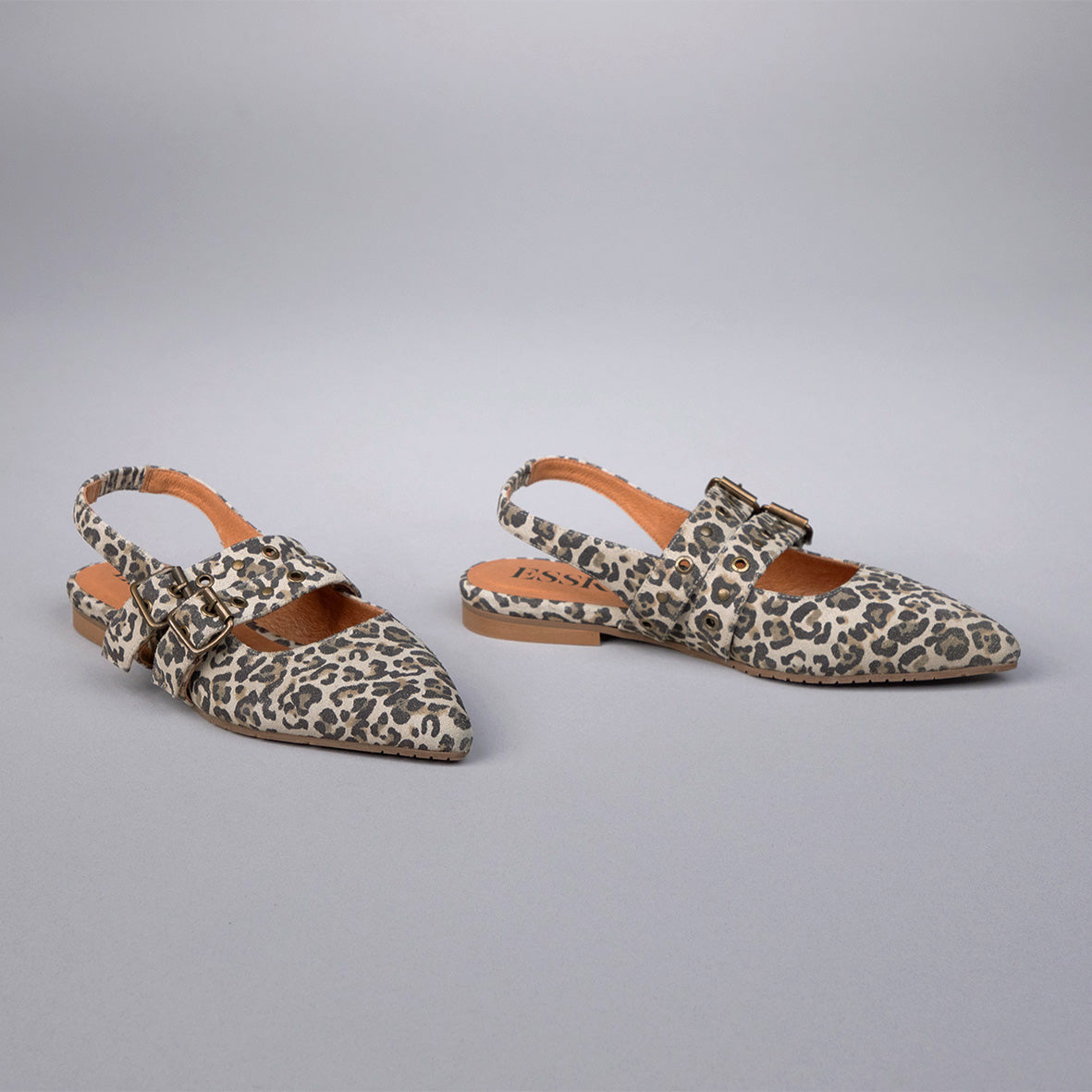 Hope Leopard Light Flat Shoe by Esska