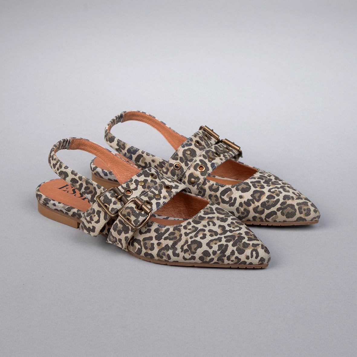 Hope Leopard Light Flat Shoe by Esska