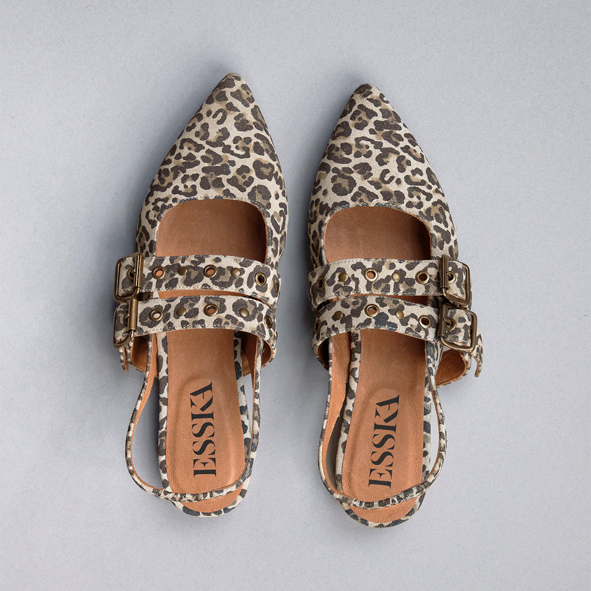 Hope Leopard Light Flat Shoe by Esska