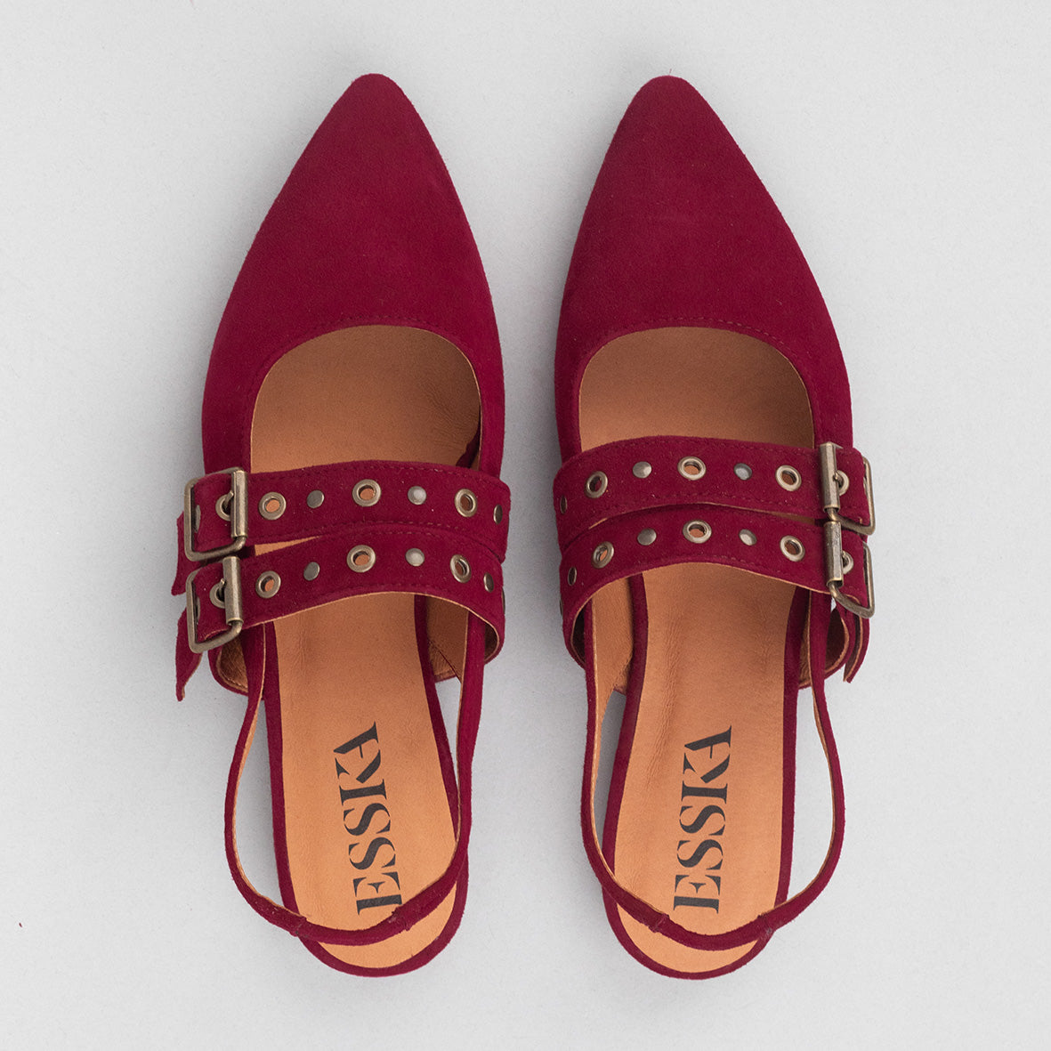 Hope Wine Flat Shoe by Esska