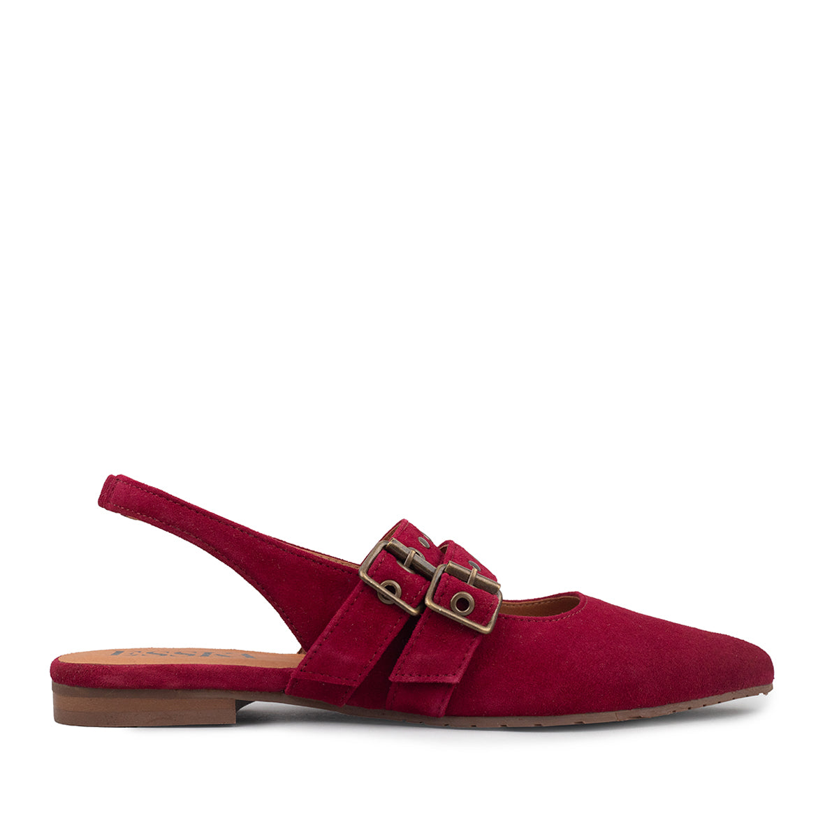 Hope Wine Flat Shoe by Esska