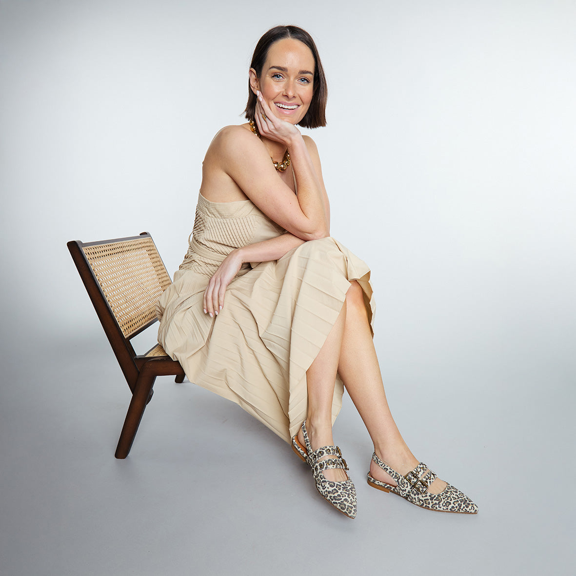 Hope Leopard Light Flat Shoe by Esska