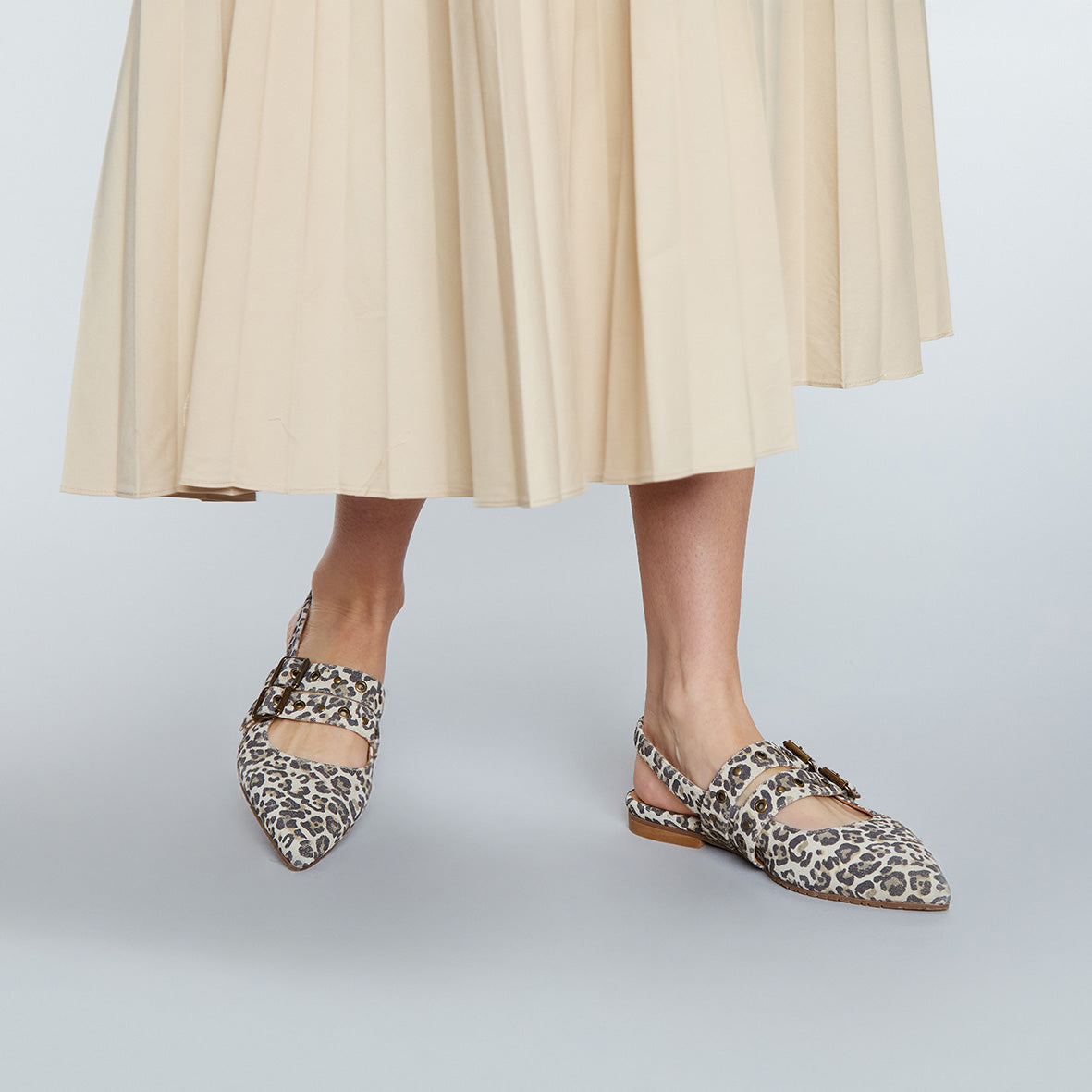 Hope Leopard Light Flat Shoe by Esska