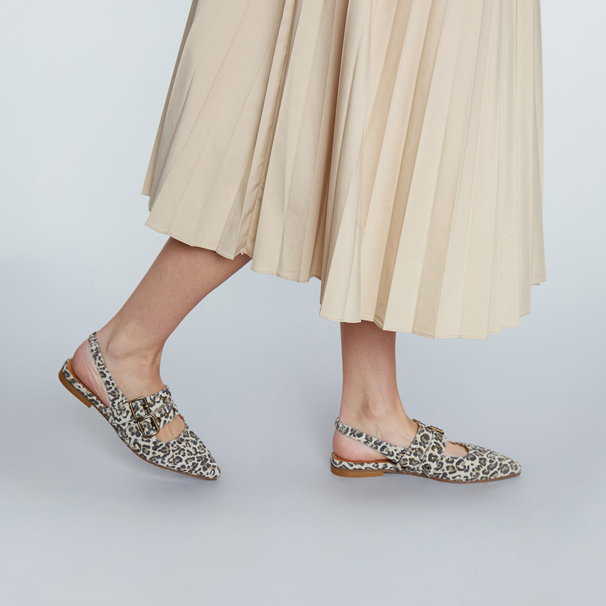 Hope Leopard Light Flat Shoe by Esska