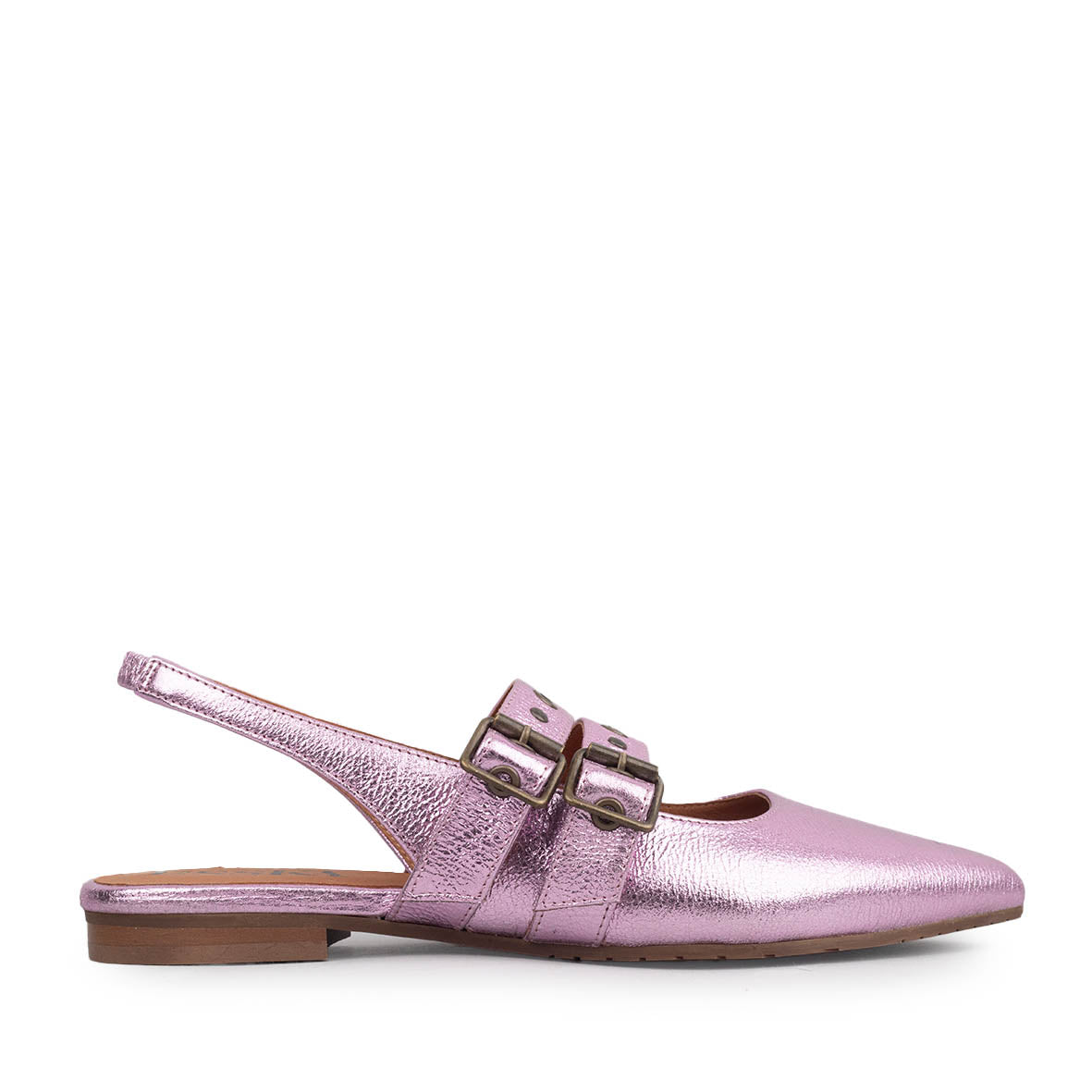 Hope Metallic Lilac Flat Shoe by Esska