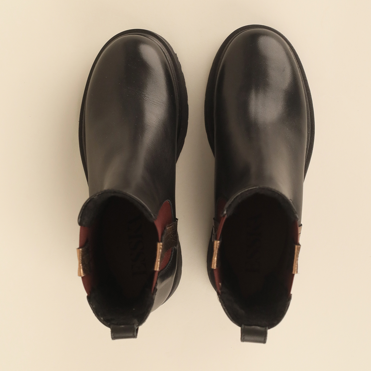 Hugo Black Flat Boot by Esska