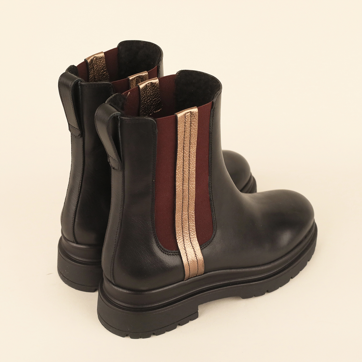 Hugo Black Flat Boot by Esska