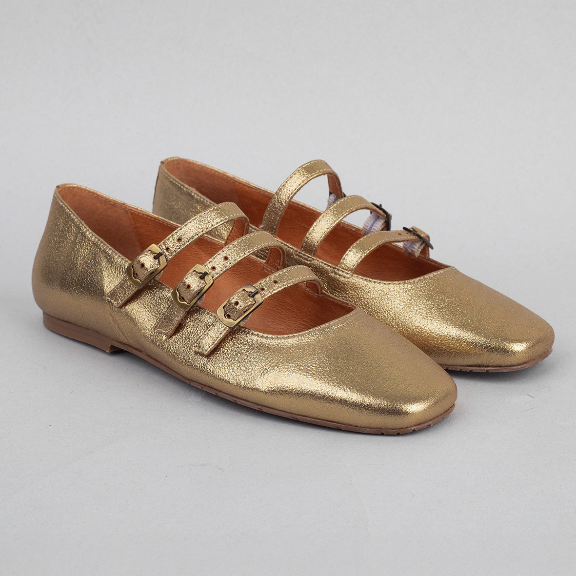 Ilo Gold Dust Flat Shoe by Esska