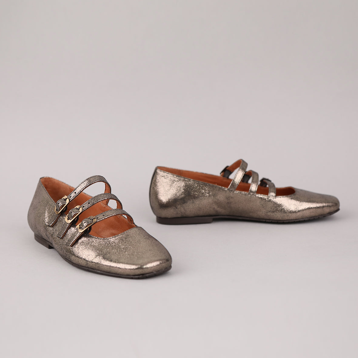 Ilo Metallic Iron Flat Shoe by Esska Shoes Ltd