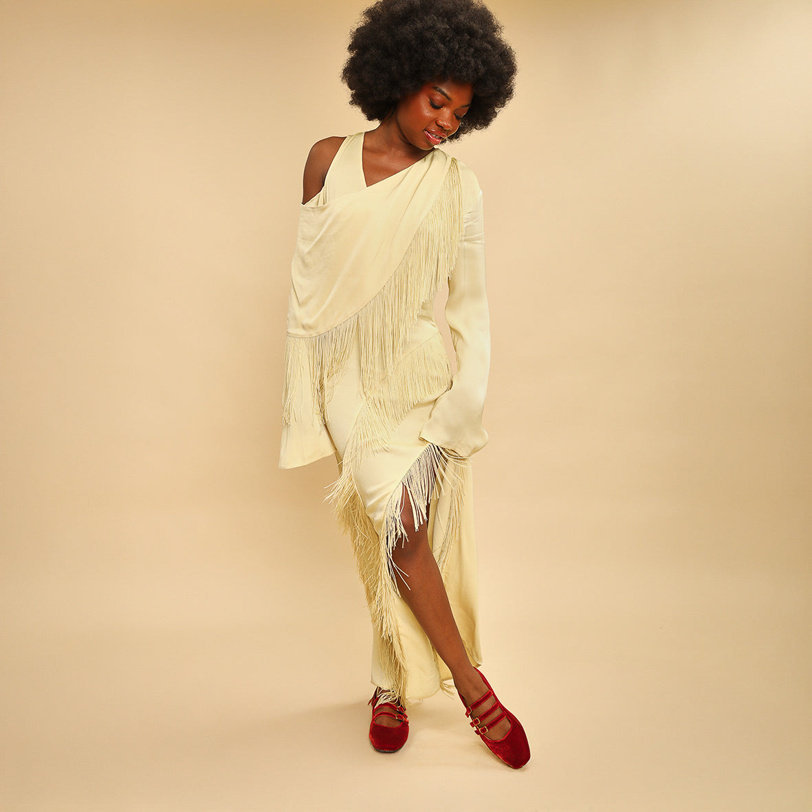 Ilo Velvet Burnt Orange Flat Shoe by Esska Shoes Ltd