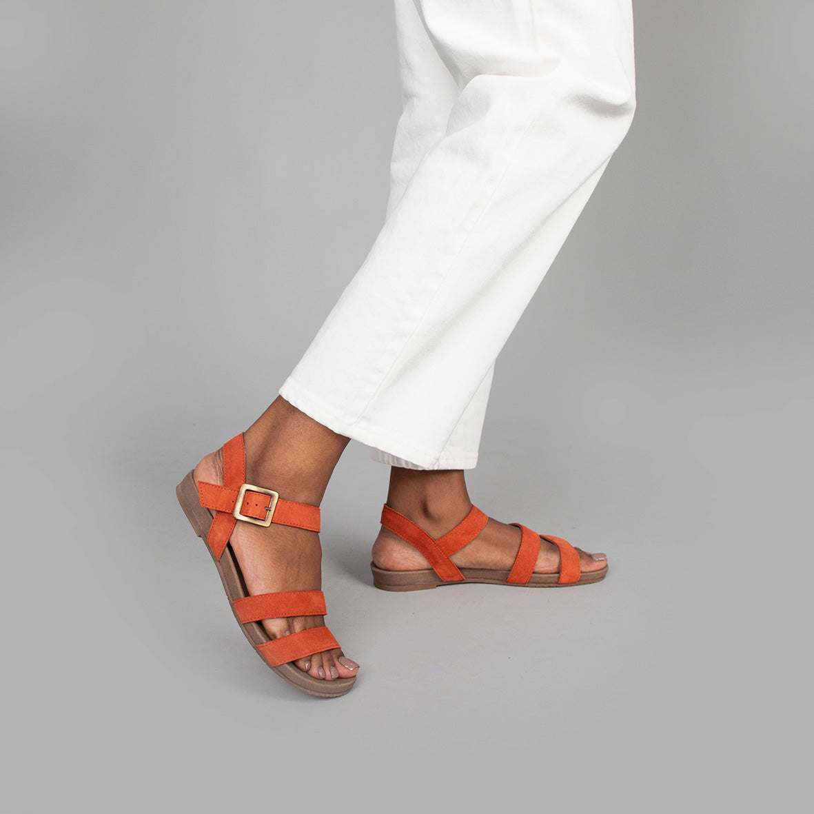 Ilona Rust Flat Sandal by Esska