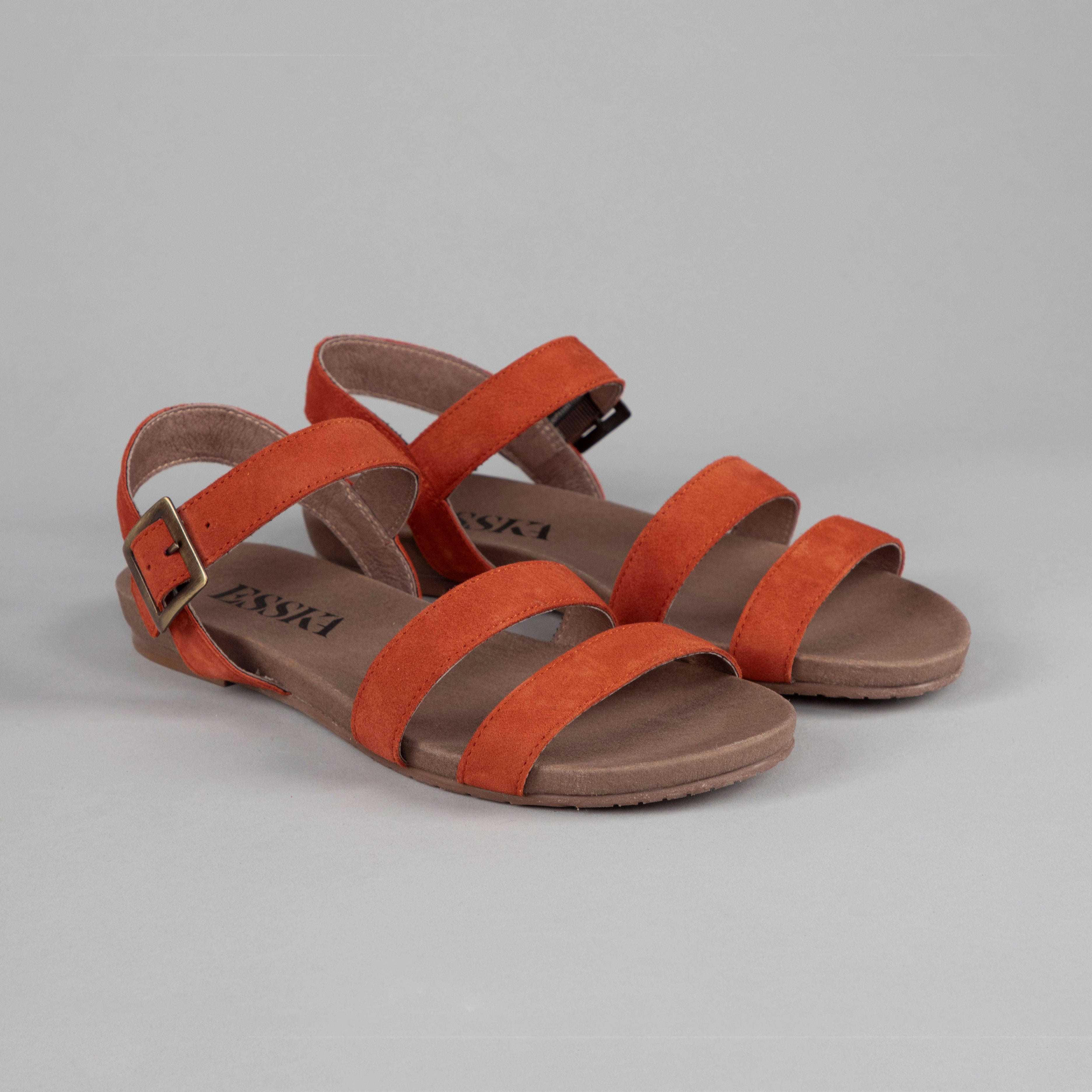 Ilona Rust Flat Sandal by Esska