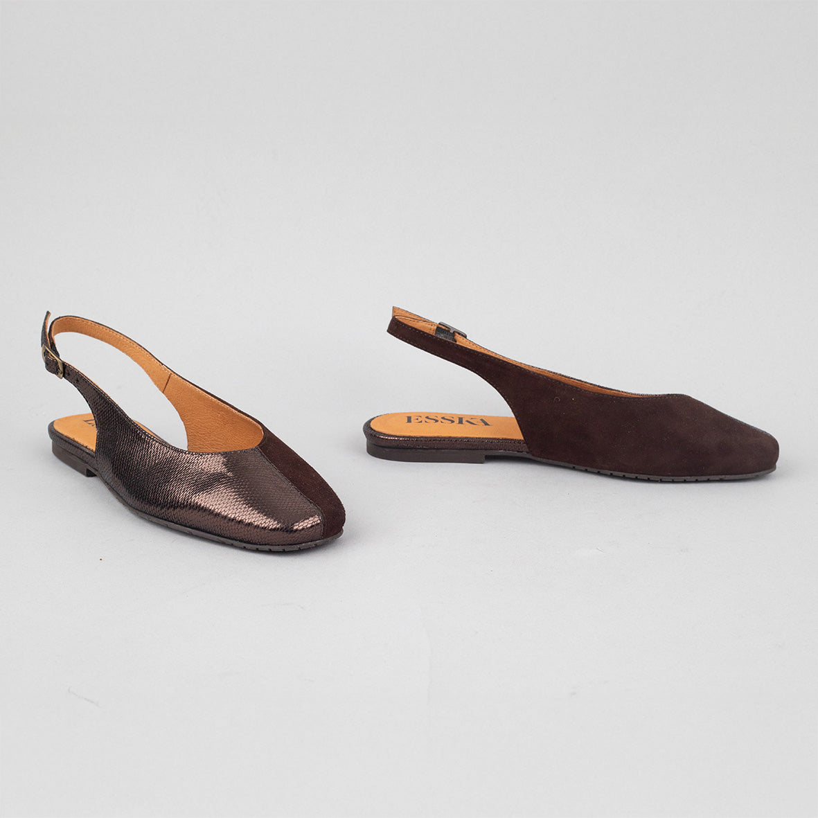 Imogen Chocolate Flat Shoe by Esska