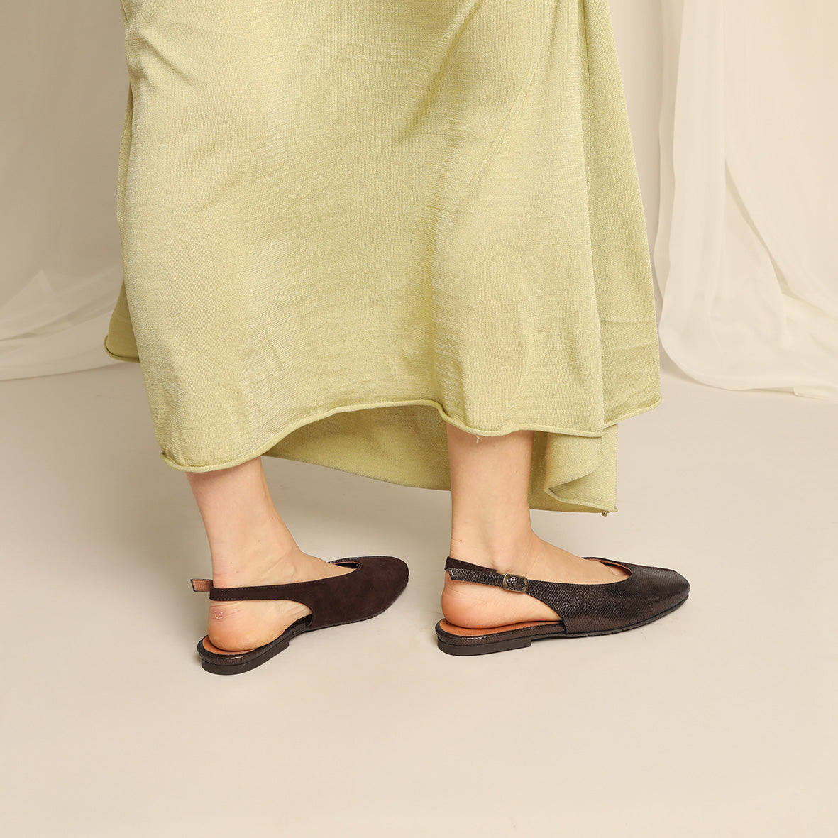 Imogen Chocolate Flat Shoe by Esska