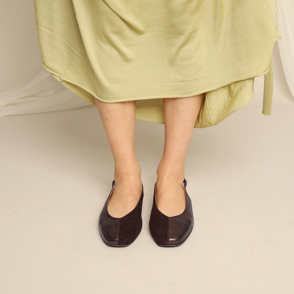 Imogen Chocolate Flat Shoe by Esska