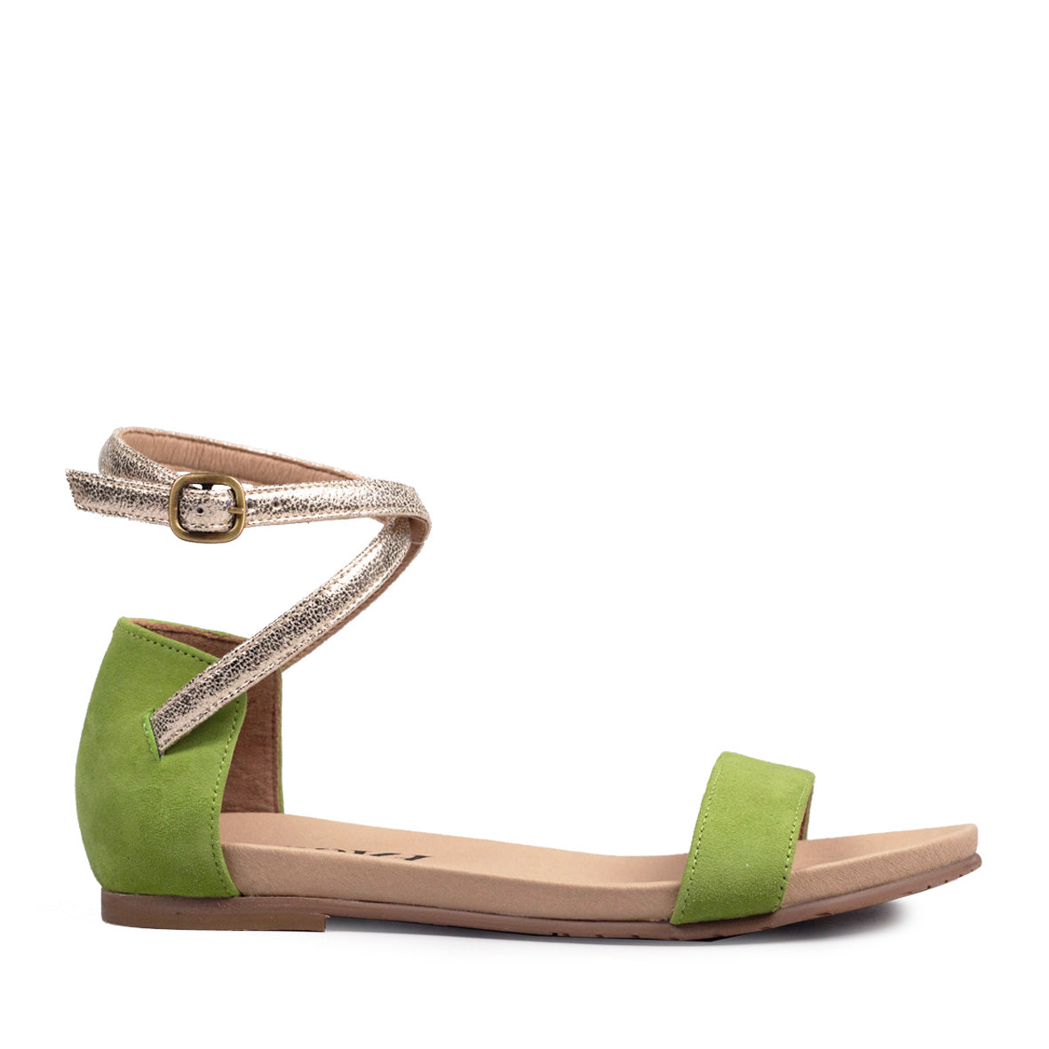 India Moss Flat Sandal by Esska