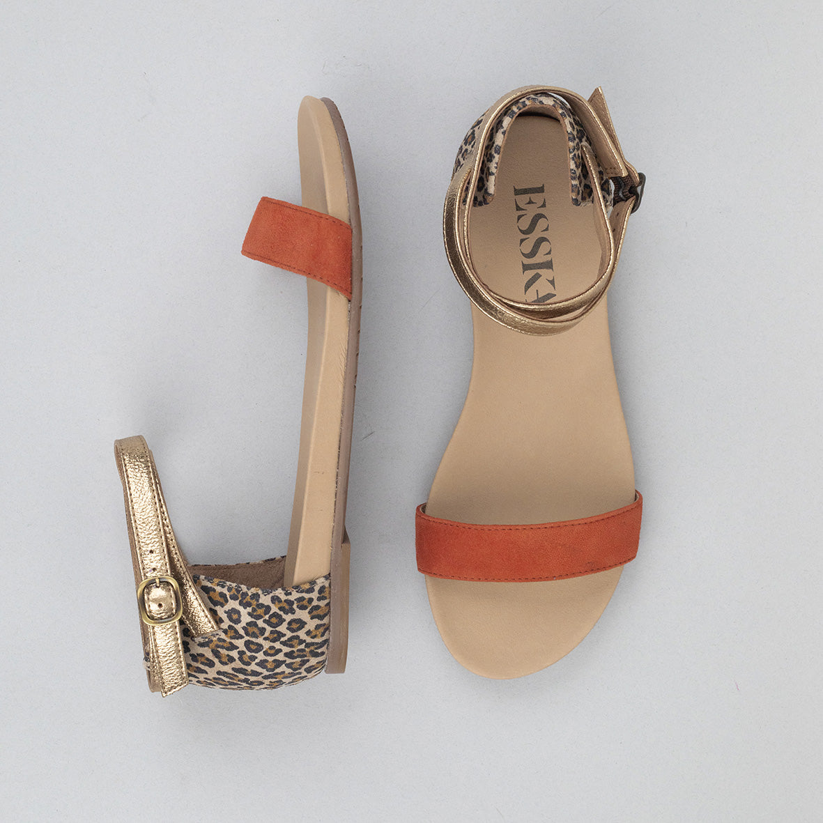 India Rust Flat Sandal by Esska