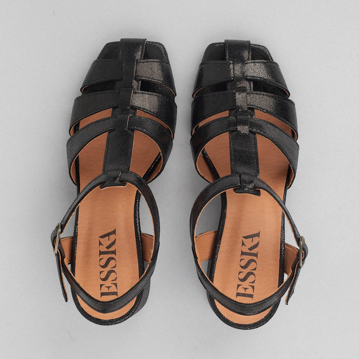 Jenny Vegan Black Mid Sandal by Esska