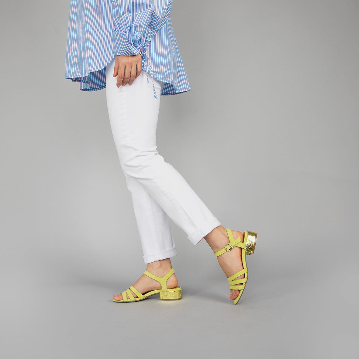 Jesse Lime Low Sandal by Esska