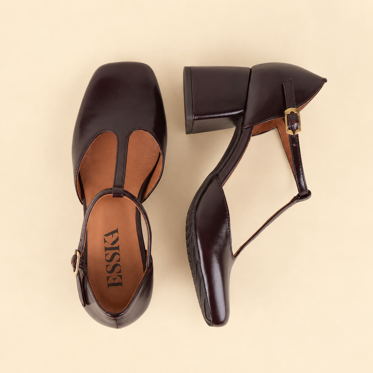 Joy WIDE Bordeaux Mid Shoe by Esska