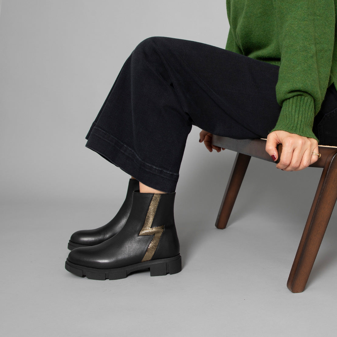 Jump Black Flat Boot by Esska