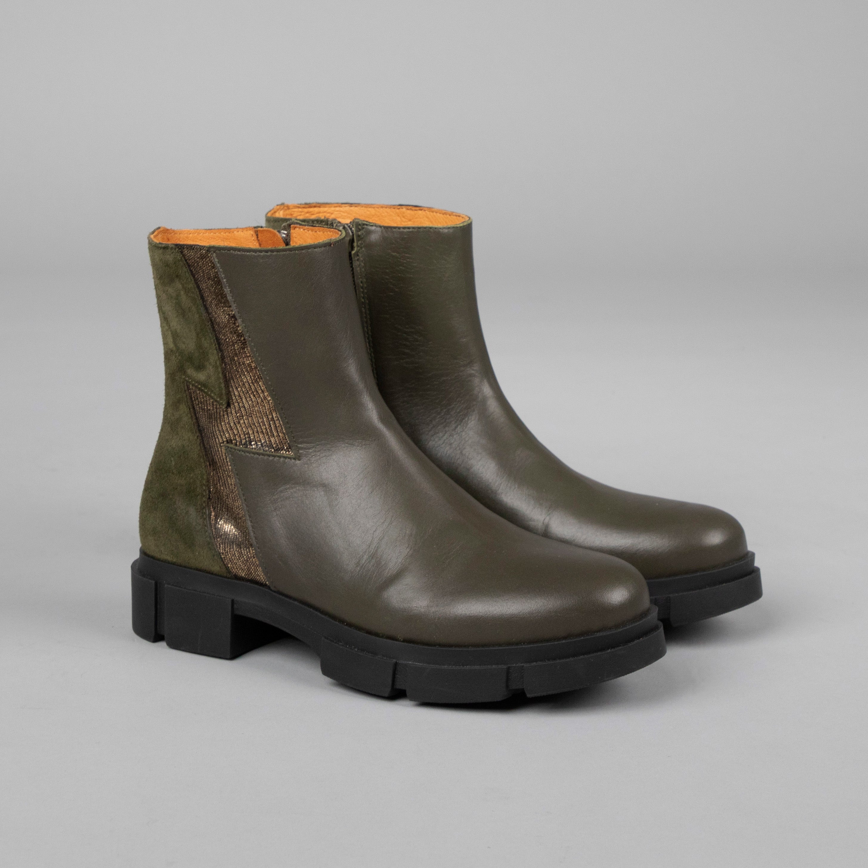 Jump Khaki Flat Boot by Esska