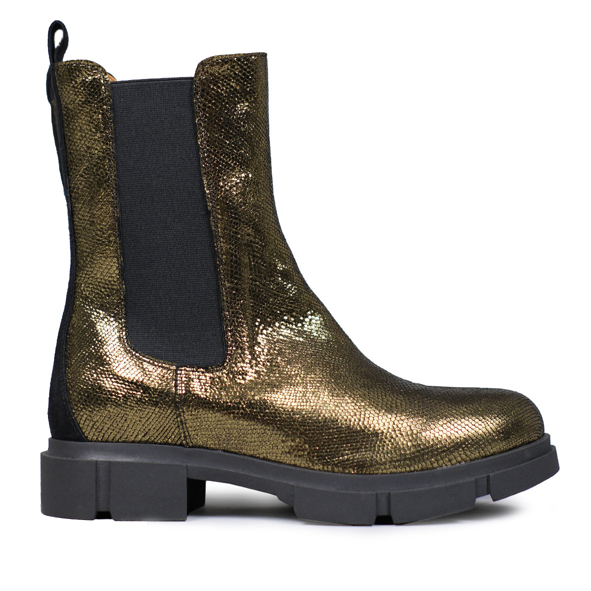 Metallic bootie best sale