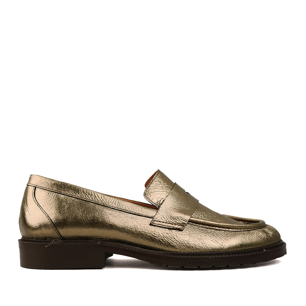 Kath Metallic Smoke Flat Shoe by Esska Shoes Ltd